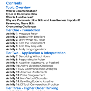 Communication Skills And Assertiveness Worksheet Activity Booklet