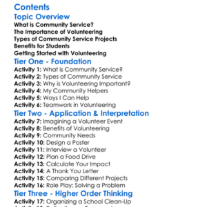 Community Service And Volunteering Worksheet Activity Booklet