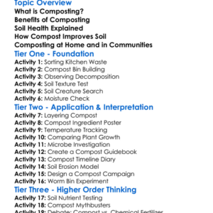 Composting And Soil Health Worksheet Activity Booklet