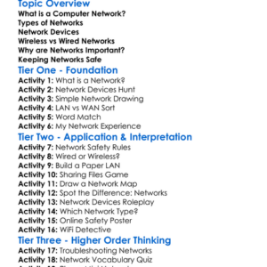 Computer Networks Worksheet Activity Booklet