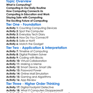 Computing In Everyday Life Worksheet Activity Booklet