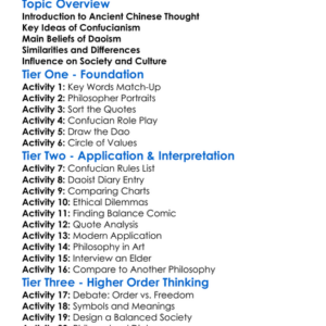 Confucianism And Daoism Worksheet Activity Booklet