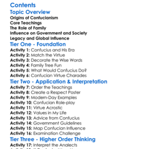 Confucianism Teachings And Impact Worksheet Activity Booklet
