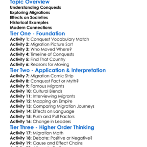 Conquests And Migrations Worksheet Activity Booklet