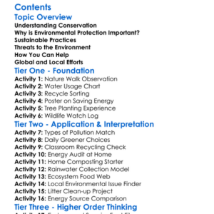 Conservation And Environmental Protection Worksheet Activity Booklet