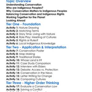 Conservation And Indigenous Rights Worksheet Activity Booklet