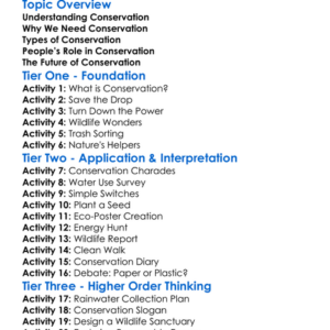 Conservation Worksheet Activity Booklet