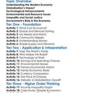 Contemporary Economic Issues Worksheet Activity Booklet
