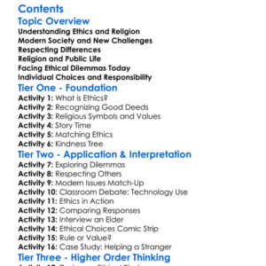 Contemporary Ethical Issues In Religion Worksheet Activity Booklet