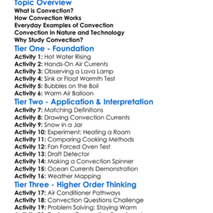 Convection Worksheet Activity Booklet