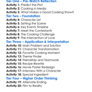 Cooking With Love 2018 Worksheet Activity Booklet
