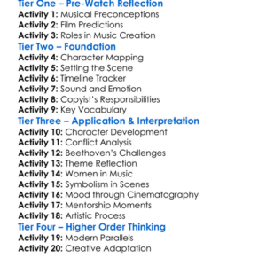 Copying Beethoven 2006 Worksheet Activity Booklet