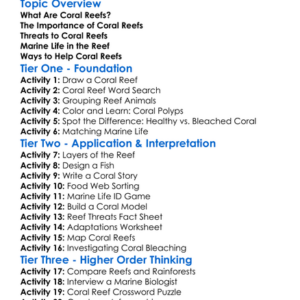 Coral Reefs And Marine Life Worksheet Activity Booklet