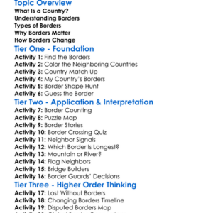 Countries And Their Borders Worksheet Activity Booklet