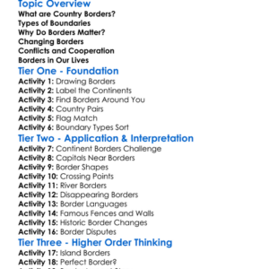 Country Borders And Boundaries Worksheet Activity Booklet