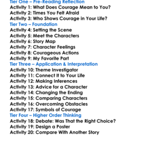 Courage Jm Barrie Worksheet Activity Booklet