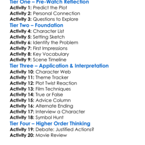 Cradle Of Lies 2016 Worksheet Activity Booklet