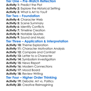 Cradle Will Rock 1999 Worksheet Activity Booklet