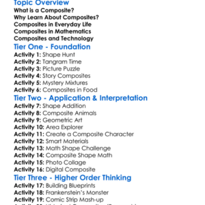 Creating Composites Worksheet Activity Booklet