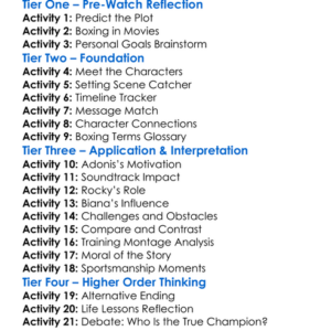 Creed 2015 Worksheet Activity Booklet