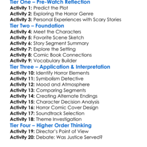 Creepshow 1982 Worksheet Activity Booklet