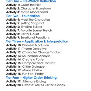 Critters All You Can Eat 2024 Worksheet Activity Booklet