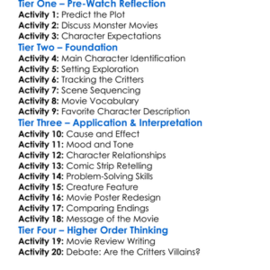 Critters Attack 2020 Worksheet Activity Booklet