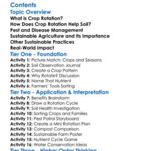 Crop Rotation And Sustainable Agriculture Worksheet Activity Booklet