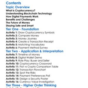 Cryptocurrency And Digital Payments Worksheet Activity Booklet