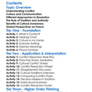 Cultural Aspects Of Conflict Resolution Worksheet Activity Booklet