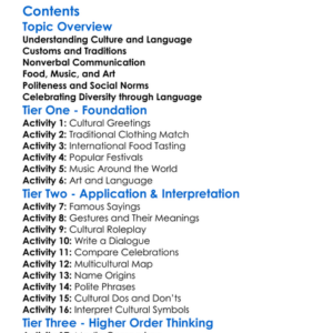 Cultural Aspects Of Language Learning Worksheet Activity Booklet