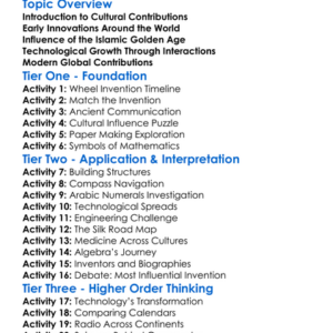 Cultural Contributions To Technology Worksheet Activity Booklet