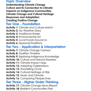 Cultural Impact Of Climate Change Worksheet Activity Booklet