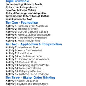 Cultural Impact Of Historical Events Worksheet Activity Booklet