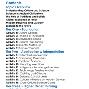 Cultural Influence On Science And Technology Worksheet Activity Booklet