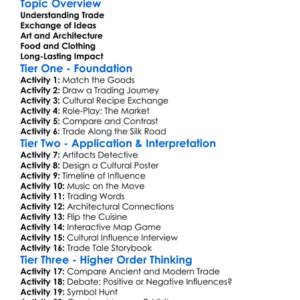 Cultural Influence Through Trade Worksheet Activity Booklet