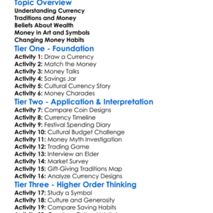 Cultural Influences On Money Worksheet Activity Booklet