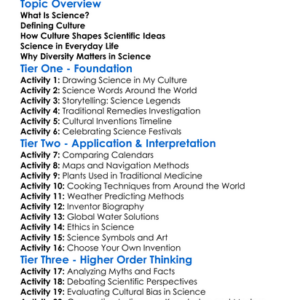 Cultural Influences On Science Worksheet Activity Booklet