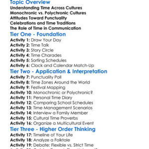 Cultural Perspectives On Time Worksheet Activity Booklet