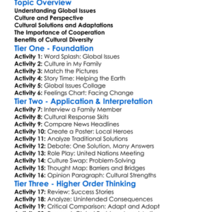 Cultural Responses To Global Issues Worksheet Activity Booklet