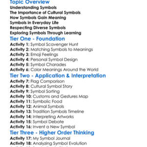 Cultural Symbols And Meaning Worksheet Activity Booklet