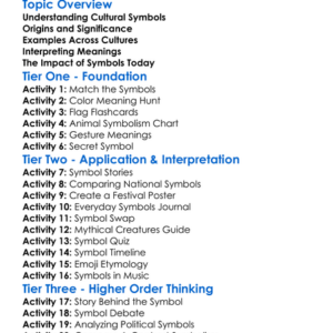 Cultural Symbols And Meanings Worksheet Activity Booklet