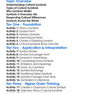 Cultural Symbols In Everyday Life Worksheet Activity Booklet