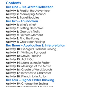 Curious George 2 Follow That Monkey 2009 Worksheet Activity Booklet