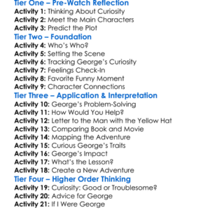 Curious George 2006 Worksheet Activity Booklet