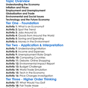 Current Economic Issues And Trends Worksheet Activity Booklet
