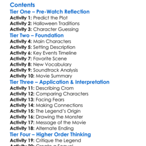 Curse Of Crom The Legend Of Halloween 2022 Worksheet Activity Booklet