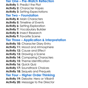 Curse Of The Insect Woman 2011 Worksheet Activity Booklet