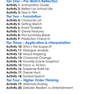 Cutting Class 1989 Worksheet Activity Booklet