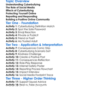 Cyberbullying And Social Media Worksheet Activity Booklet